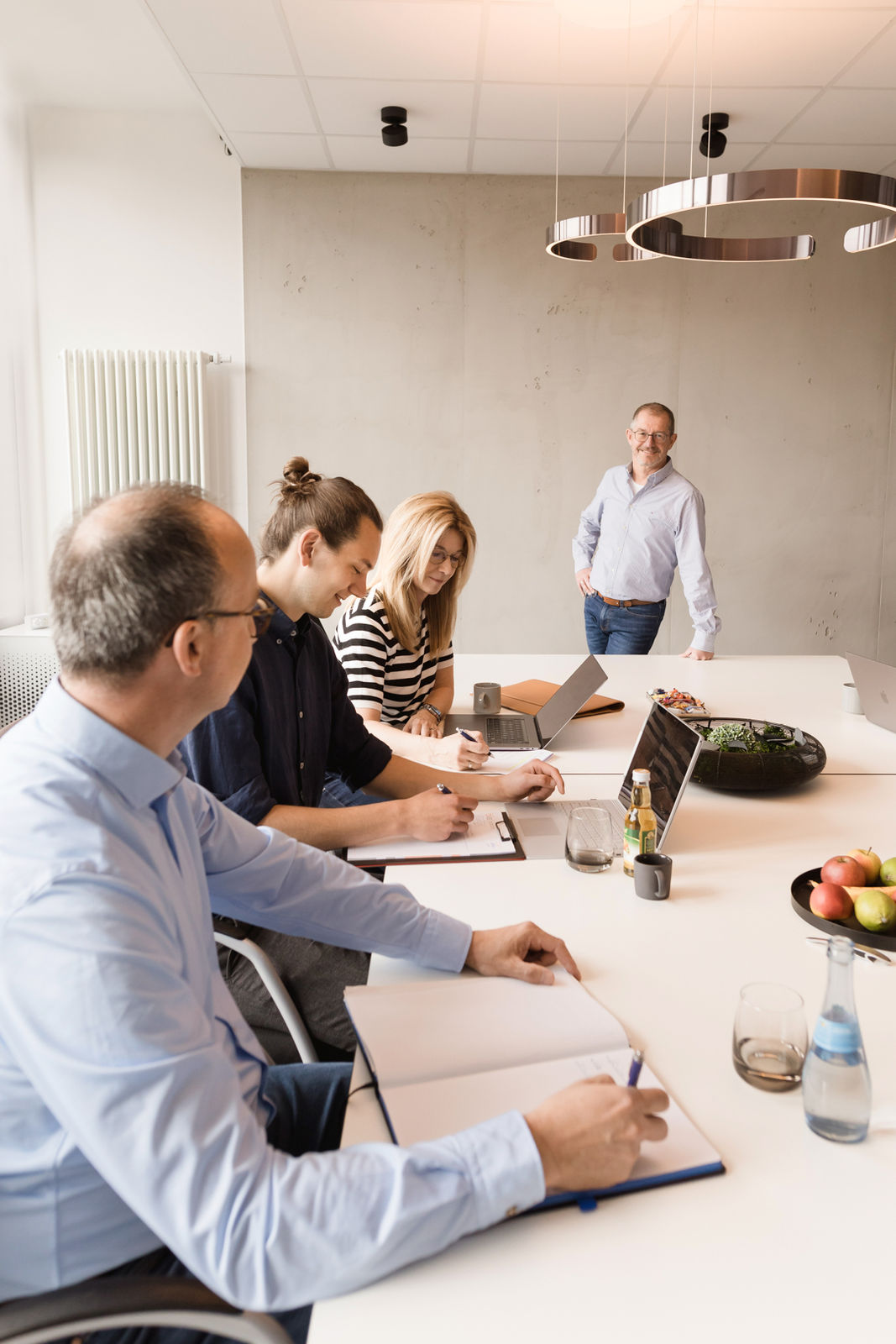 Modern workspace and strategy discussion